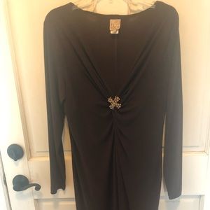 M.L. Malik Brown Dress with Crystals